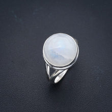 StarGems Natural Moonstone Handmade 925 Sterling Silver Ring 8 F0768