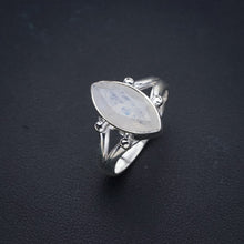 StarGems Natural Moonstone  Handmade 925 Sterling Silver Ring 7 F0775