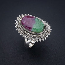 StarGems Natural Ruby Zoisite Handmade 925 Sterling Silver Ring 8.75 F1310