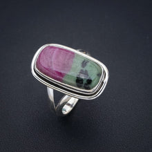 StarGems Natural Ruby Zoisite Handmade 925 Sterling Silver Ring 9 F1362