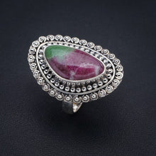 StarGems Natural Ruby Zoisite Handmade 925 Sterling Silver Ring 7 F1634