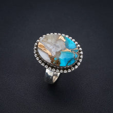 StarGems Natural Copper Chalcedony  Handmade 925 Sterling Silver Ring 7 F1691