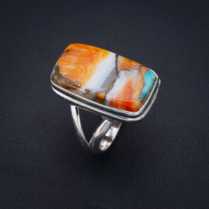 StarGems Natural Copper Chalcedony  Handmade 925 Sterling Silver Ring 7.25 F1709