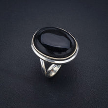 StarGems Natural Black Onyx  Handmade 925 Sterling Silver Ring 5.25 F1759
