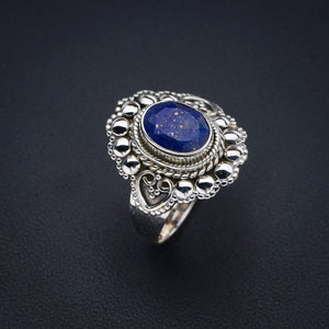 StarGems Natural Lapis Lazuli   Handmade 925 Sterling Silver Ring 8.25 F1802
