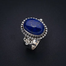 StarGems Natural Lapis Lazuli Handmade 925 Sterling Silver Ring 8 F1830