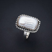 StarGems Natural Biwa Pearl  Handmade 925 Sterling Silver Ring 6.75 F2070
