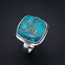 StarGems Natural Copper Turquoise Handmade 925 Sterling Silver Ring 8.75 F2246