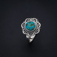 StarGems Natural Copper Turquoise  Handmade 925 Sterling Silver Ring 6 F2256