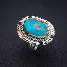 StarGems Natural Turquoise Pigeon Handmade 925 Sterling Silver Ring 7 F2301