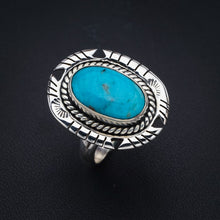 StarGems Natural Turquoise Pigeon Handmade 925 Sterling Silver Ring 8.5 F2312