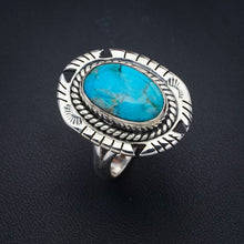 StarGems Natural Turquoise Pigeon Handmade 925 Sterling Silver Ring 8 F2321
