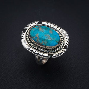 StarGems Natural Turquoise Pigeon Handmade 925 Sterling Silver Ring 5.75 F2335