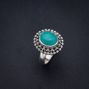 StarGems Natural Turquoise  Handmade 925 Sterling Silver Ring 4.75 F2354