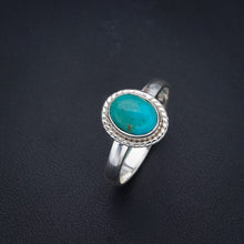 StarGems Natural Turquoise  Handmade 925 Sterling Silver Ring 10 F2358