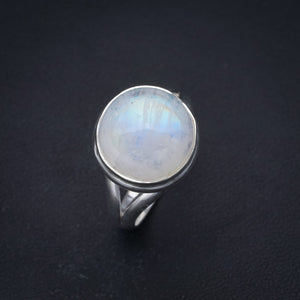 StarGems Natural Moonstone  Handmade 925 Sterling Silver Ring 8 F2593