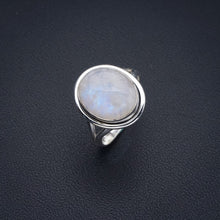 StarGems Natural Moonstone  Handmade 925 Sterling Silver Ring 5 F2704