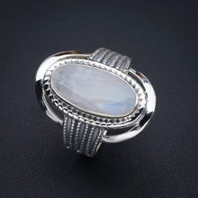 StarGems Natural Moonstone Handmade 925 Sterling Silver Ring 10.5 F2728