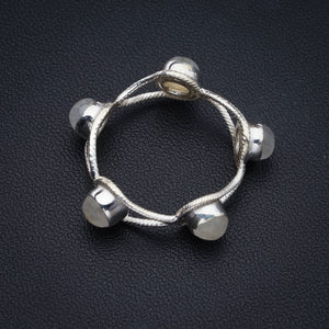 StarGems Natural Moonstone  Handmade 925 Sterling Silver Ring 9.25 F2756