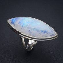 StarGems Natural Moonstone  Handmade 925 Sterling Silver Ring 9 F2768
