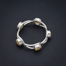 StarGems Natural Citrine  Handmade 925 Sterling Silver Ring 9 F2960
