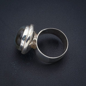 StarGems Natural Labradorite Handmade 925 Sterling Silver Ring 6.25 F3005