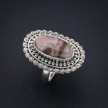 StarGems Natural Crazy Lace Agate Handmade 925 Sterling Silver Ring 8 F3034