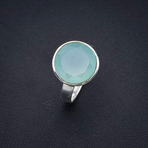 StarGems Natural Chalcedony  Handmade 925 Sterling Silver Ring 6.75 F3106