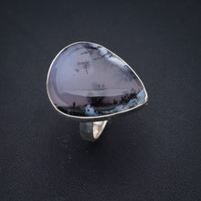 StarGems Natural Dendritic Opal  Handmade 925 Sterling Silver Ring 7.5 F3184