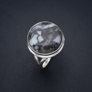 StarGems Natural Septarian Geode  Handmade 925 Sterling Silver Ring 10 F3235
