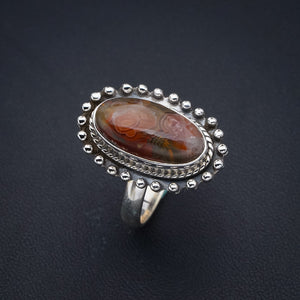 StarGems Natural Crazy Lace Agate  Handmade 925 Sterling Silver Ring 10 F3242