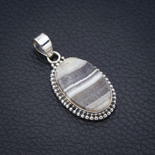 StarGems Zebra Calcite  Handmade 925 Sterling Silver Pendant 1.5" F4559