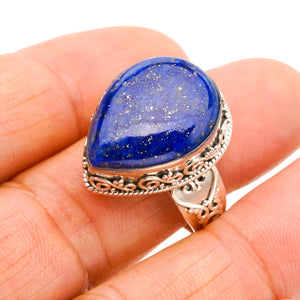 StarGems Natural Lapis Lazuli Handmade 925 Sterling Silver Ring 9.75 F0043