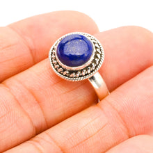 StarGems Natural Lapis Lazuli Handmade 925 Sterling Silver Ring 8 F0046