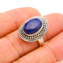StarGems Natural Lapis Lazuli  Handmade 925 Sterling Silver Ring 8 F0050