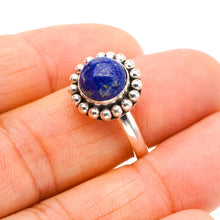 StarGems Natural Lapis Lazuli  Handmade 925 Sterling Silver Ring 8.75 F0059