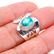 StarGems Natural Turquoise  Handmade 925 Sterling Silver Ring 8.25 F0429