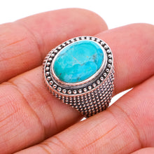 StarGems Natural Turquoise Handmade 925 Sterling Silver Ring 7 F0460