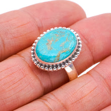 StarGems Natural Turquoise Handmade 925 Sterling Silver Ring 9 F0470