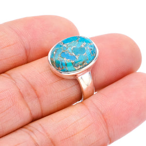 StarGems Natural Turquoise  Handmade 925 Sterling Silver Ring 5.75 F1298