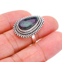StarGems Natural Ruby Zoisite  Handmade 925 Sterling Silver Ring 7 F1619