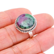 StarGems Natural Ruby Zoisite Handmade 925 Sterling Silver Ring 8 F1636