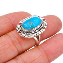 StarGems Natural Turquoise Pigeon Handmade 925 Sterling Silver Ring 8 F2313