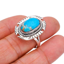 StarGems Natural Turquoise Pigeon Handmade 925 Sterling Silver Ring 9.25 F2322