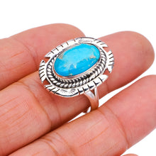 StarGems Natural Turquoise Pigeon Handmade 925 Sterling Silver Ring 9.5 F2327