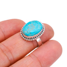 StarGems Natural Turquoise  Handmade 925 Sterling Silver Ring 6 F2331