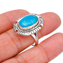 StarGems Natural Turquoise Pigeon Handmade 925 Sterling Silver Ring 9.5 F2338