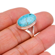 StarGems Natural Turquoise  Handmade 925 Sterling Silver Ring 7.5 F2340