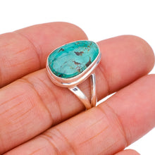 StarGems Natural Turquoise  Handmade 925 Sterling Silver Ring 7.75 F2350