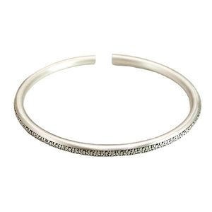 StarGems® Öffnendes gemeißeltes Pflaumenblüten-Armband aus 999er-Sterlingsilber, handgefertigt, für Damen Cb0032